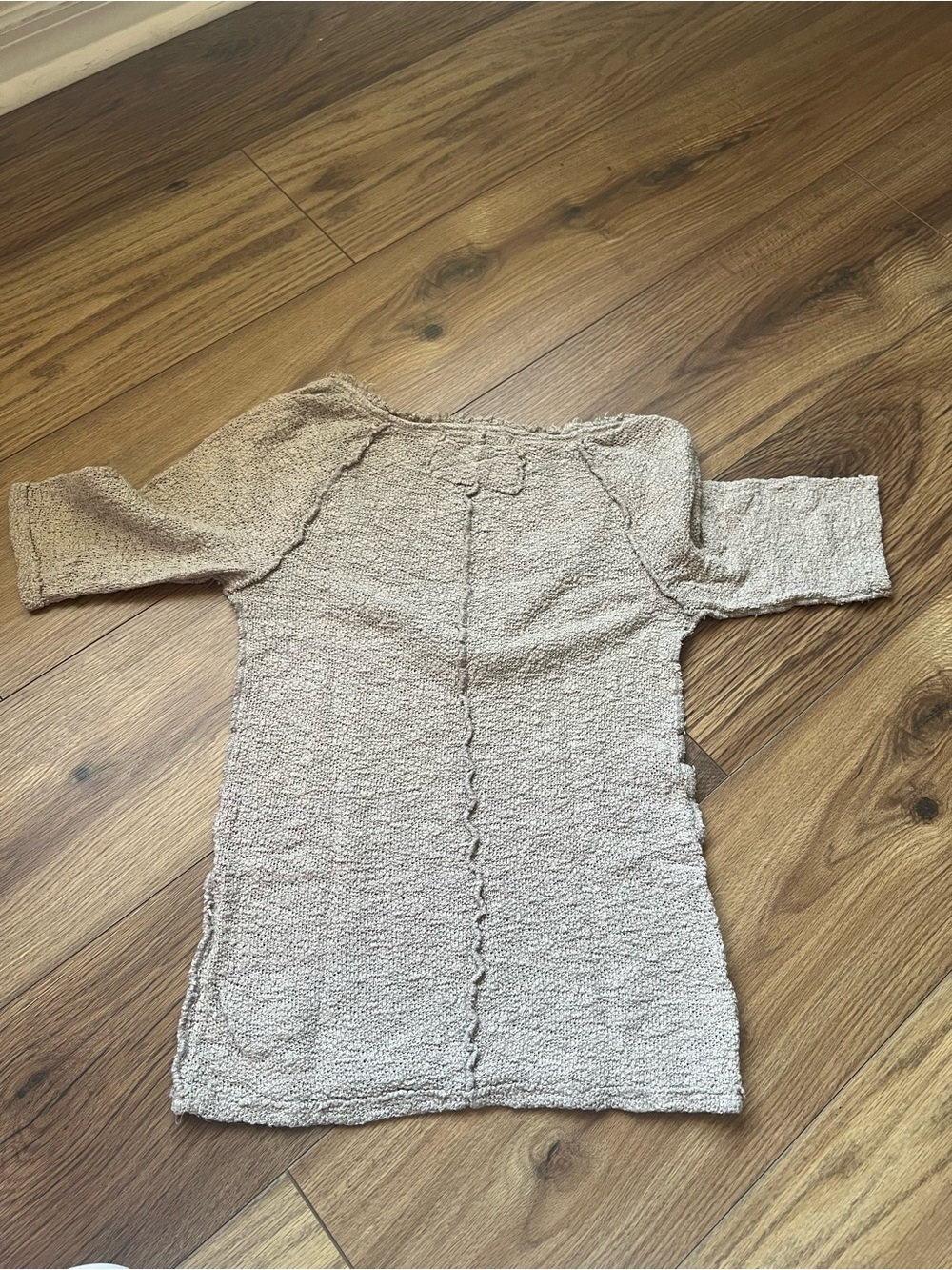 We the Free Francis Textured Beige Slim Fit T-Shirt - Picture 2 of 4